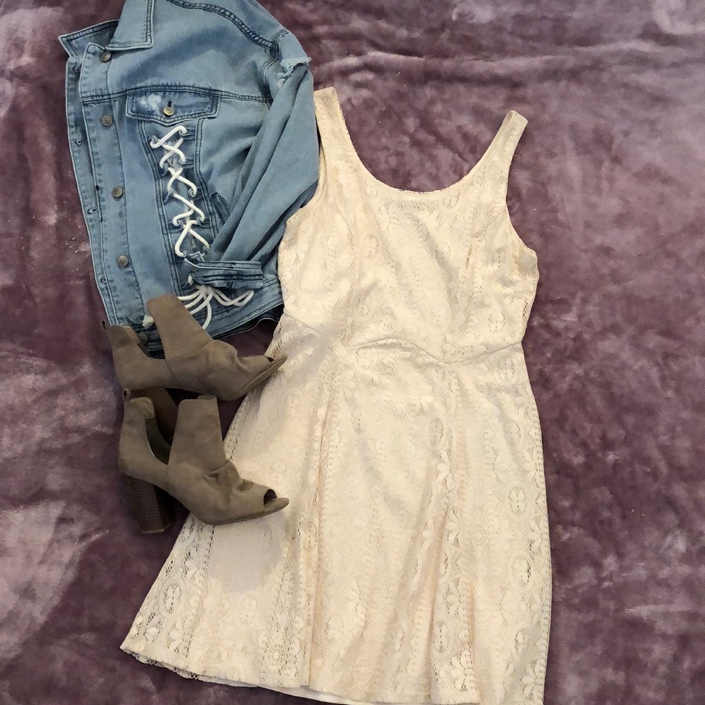 Maurices Cream Colored Lace Dress